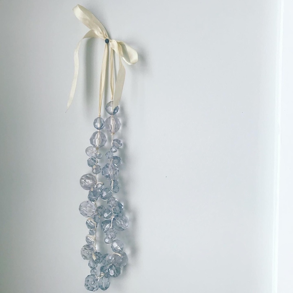 J.Crew Aquamarine Bauble Crystal Necklace
